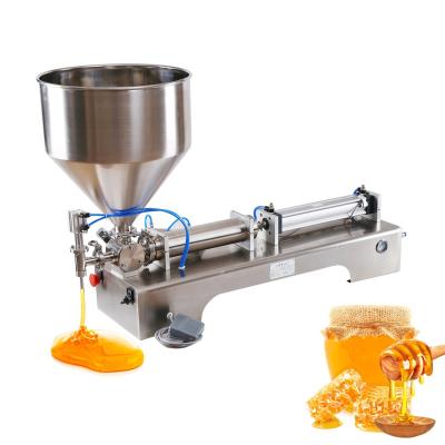 China Semi Automatic Ice Cream Water Food Honey Juice Sauce Soft Drink Tomato Sauce Liquid Filling Machine for sale