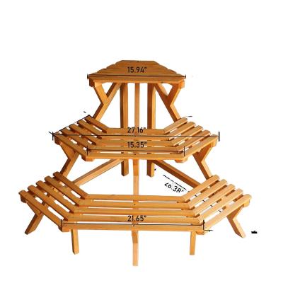 China OEM Modern Wooden Plant Stand 3 Tier 8 Tier Potted Plant Stand Rack For Window Garden Balcony Patio Living Room for sale