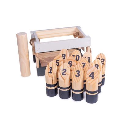 China OEM Garden Wooden Game Throwing Game Hardwood Wooden Number Kubb for sale