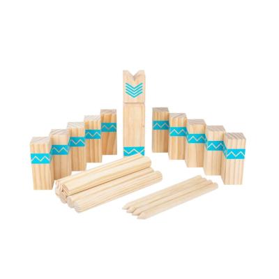 China OEM Garden Wooden Game Throwing Game Hardwood Wooden Number Kubb for sale