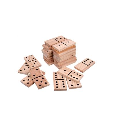 China OEM Domino Blocks Wooden Colors Bulk Dominoes Wooden Blocks Colored Dominoes Building Block Tile Set for sale