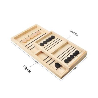 China OEM Puck Foosball Winner Board Game Wooden Slingshot Board Speed ​​Pebble Wooden Game for sale