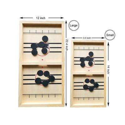 China OEM Puck Foosball Winner Board Game Wooden Slingshot Board Speed ​​Pebble Wooden Game for sale