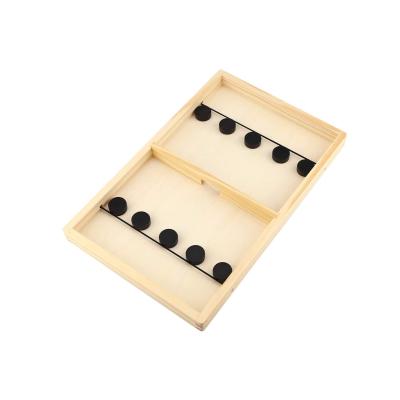 China OEM Puck Foosball Winner Board Game Wooden Slingshot Board Speed ​​Pebble Wooden Game for sale