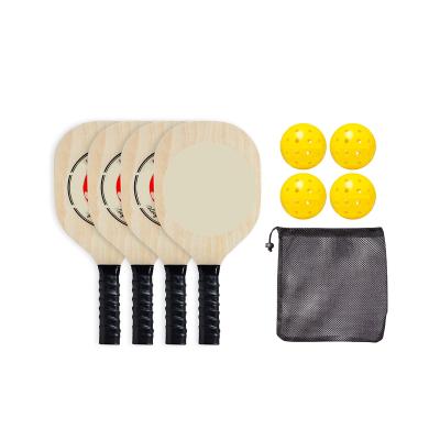 China OEM Wood Pickleball Wooden Paddles Paddle Set Pickleball Rackets Polypropylene Lightweight Honeycomb Core for sale