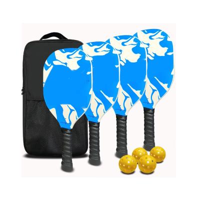 China OEM Wooden Rackets Pickleball Wooden Paddles Set - Wooden Pickleball Set with 1 Carry Bag, 2 Inside Balls, 2 Outside Balls for sale