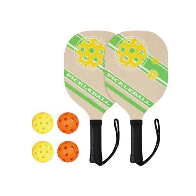 China OEM Wood Wooden Pickleball Rackets Paddles Paddle Set Pickleball Rackets Polypropylene Lightweight Honeycomb Core for sale