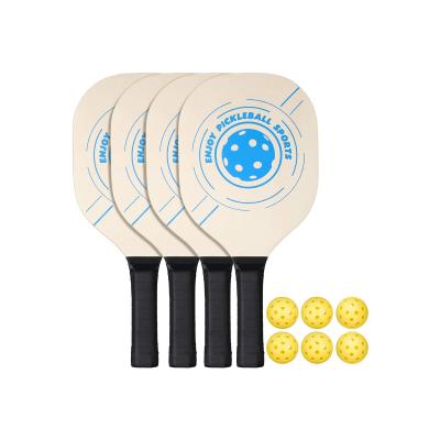 China OEM Wood Wooden Pickleball Rackets Paddles Paddle Set Pickleball Rackets Polypropylene Lightweight Honeycomb Core for sale