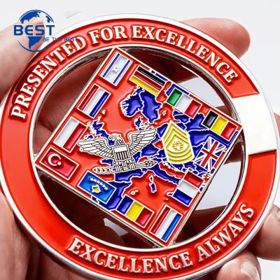 China Custom Memento Brass Plating Souvenir 3d Metal Challenge Coin Maker Metal Craft From China Manufacturer China for sale