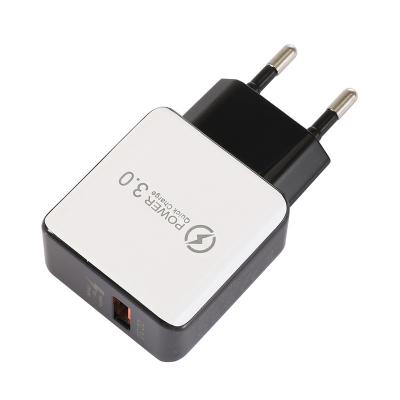 China Single Mobile Phone USB Port QC3.0 Adapter 18W USB Wall Charger Fast Charging Whole Set With Gift Box Fast Delivery for sale