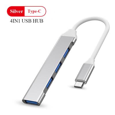 China Aluminum Alloy PC Accessories USB 2.0 Hub Multi Ports OTG Charging Adapter For Macbook Pro 13 Air 15 MI Pro Huawei for sale