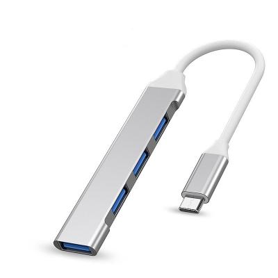 China Aluminum Alloy High Speed ​​Multi Splitter 4in1 OTG Adapter Type C Hub USB Hub For Macbook Pro Lenovo Huawei Xiaomi for sale