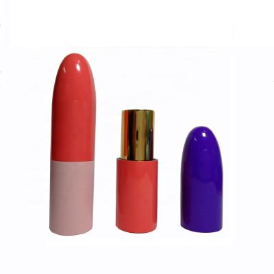 China Empty Cosmetics Bullet Lipstick Tube Round Magnet Lipstick Tube Lipstick Tube Packaging for sale