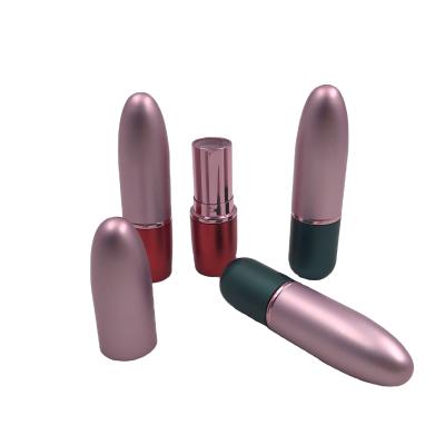 China Empty Cosmetics Bullet Lipstick Tube Round Magnet Lipstick Tube Lipstick Tube Packaging for sale