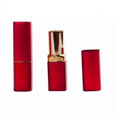 China Cosmetics Slim Red Square Lipstick Tube Makeup Lipstick Packaging Tube for sale