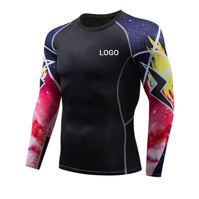 China Never Fade Manufacturers Sublimation Printed Surf Rash Muttahida Majlis-e-Amal Bjj OEM Guard Custom Long Sleeve Rashguard for sale