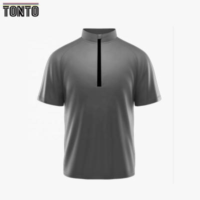 China QUICK DRY Mens Zipper Golf Shirts Zipper Shirt For Men for sale