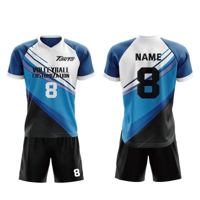 China Custom Dye Anti-UV Made Men Professional Full Sublimation Volleyball Team Uniforms Tank Tops for sale