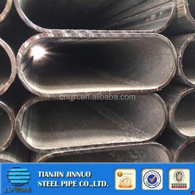 China Liquid Pipe 115*42 mm Pre-galvanized Rail Fence Post FLAT OVAL PIPE / TUBE STEEL Oval Steel Pipe for sale