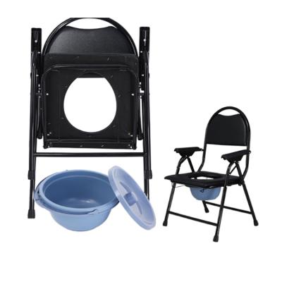 China Factory wholesale price modern salutary foldabel commode portable folding toilet chair with toilet seat for sale