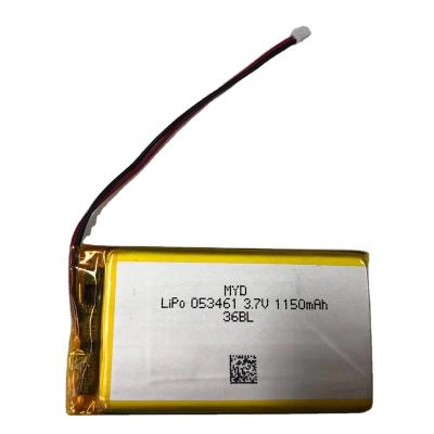 China Safety 3.7V Li-polymer Battery Pack 1150mah 053461 Lithium Battery Cell Customized Rechargeable Pack for sale