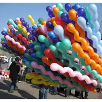 China #cheapest decoration ever! # Direct manufacture 5 button spiral shaped latex balloons for sale