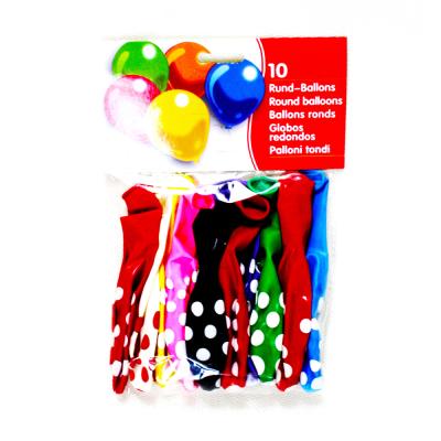 China Promotional toy #cute dots# 10 pcs banner-wrapping 12 inch 2.8g dot printed party balloons good quality for sale