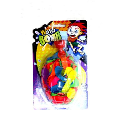 China Promotional toy #water bomb# 50pcs torpedo card packing good quality assorted color water balloons with filler inside for sale