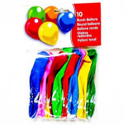 China Promotional toy 10 pcs full 12 inch 2.8g corlorful number-printed balloons, for birthday/anniversary party/wedding decoration for sale