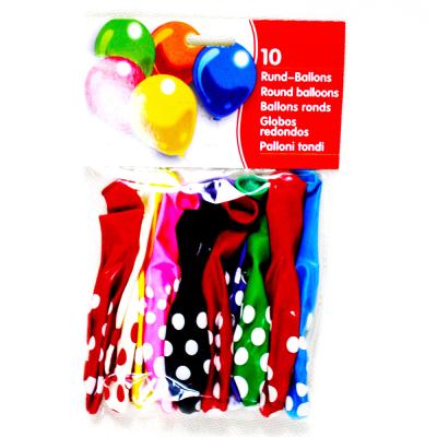 China Promotional toy #decoration# 10pcs banner-wrapping 12 inch cute dots printed courful balloons,we provide drop shipping service for sale