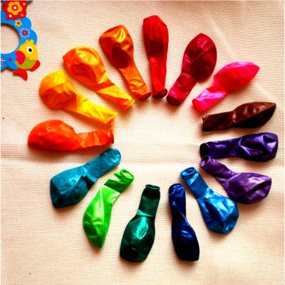 China 10 inch 1.8g good quality courful metallic balloons promotional toy pcs favors#50 #party for sale