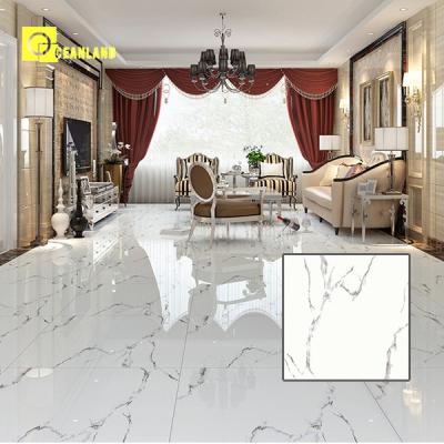 China Foshan factory price 60x60 polished cheap white ceramic floor tiles for sale