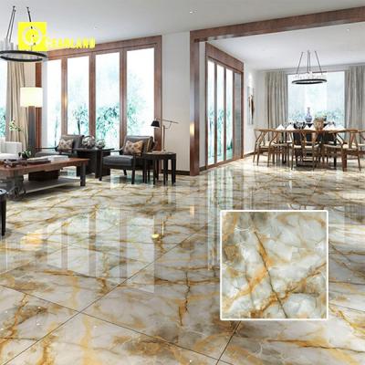 China Hot Sale Polished Glazed Stone Design Full Glazed Porcelain Floor Tiles for sale