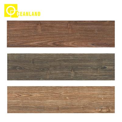 China Rustic Tiles Polished Glazed Wooden Tiles Look Porcelain Flooring Porcelain Tile for sale