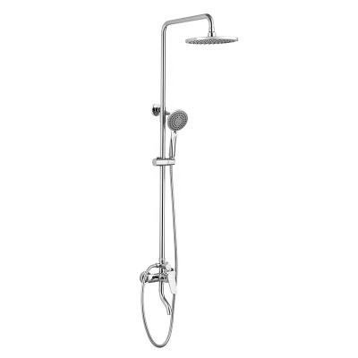 China With Slide Bar New Design Makors Modern Chrome Round Hose Rainfall Shower Head Bathroom Shower Set for sale