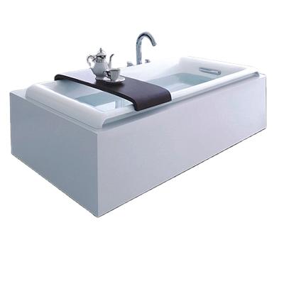 China Three Side Water Massage Acrylic Skirted Bathtub With Table for sale