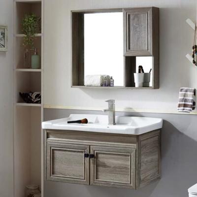 China Modern Furniture Vanity Basin Supplier Aluminum Waterproof Bathroom Cabinet for sale