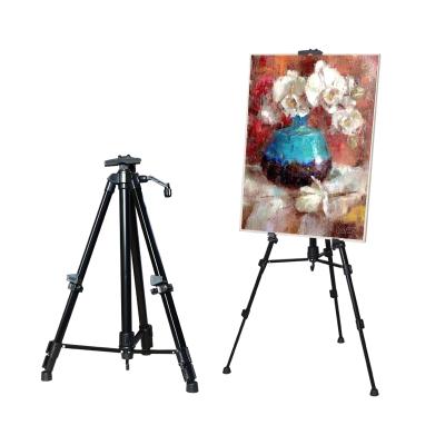 China Exhibition Aluminum Easel Thickened Easel Adjustable Height Artist Painting Easel for sale