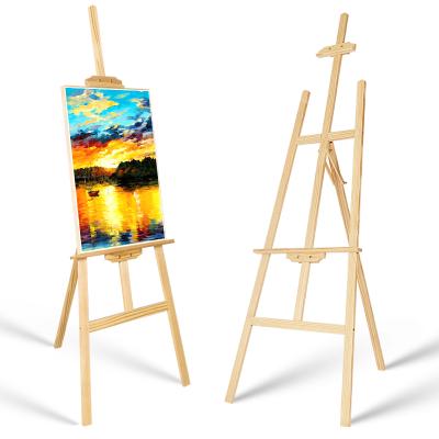 China Painting Easel 68.8 Inch Adjustable Wooden Easel With Drawing Learning Easel Painting Easel for sale