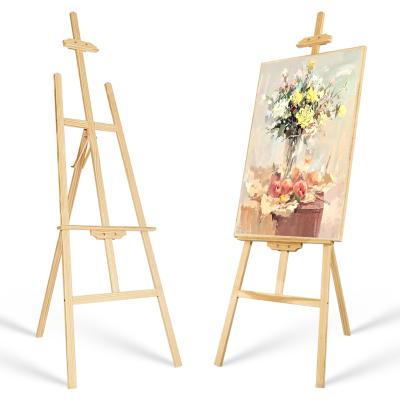 China Large Easel Painting Easel for Learning Wooden Easel for Artist Drawing Gouache Oil Painting Easel for sale