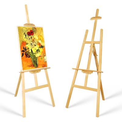 China Durable Wooden Tripod Painting Easel 150cm Easel Sketching Easel Art Easel Wood Studying Easel for sale