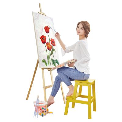 China Pine Easel 150cm Adjustable Durable High Quality Easel Three Legs Wooden Art Painting Easel for sale