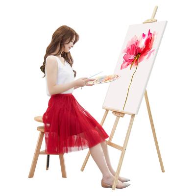 China Professional Artist Easel Teaching Easel Art Easel Painting Wood The Natural Pine Wood Tripod Easel for sale