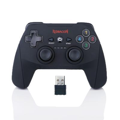 China Touch Buttons Redragon G808 Gamepad Harrow With Dual Vibration 2.4G USB Dongle Wireless Gamepad for sale