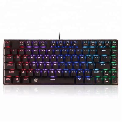 China Z88 ERGONOMIC Small Compact Keyboard 81 Keys RGB LED Backlit Black Switches Mechanical Keyboard for sale