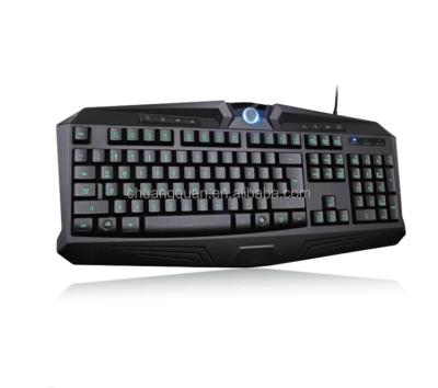 China OEM ERGONOMIC 7 Color LED Back Light Wired Rainbow Gaming Keyboard for sale