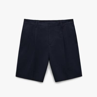 China Sale Casual Soft Navy Blue Oversized Loose 100% Custom Pocket High Quality Warm QUICK DRY Cotton Double Sided Shorts For Men Office for sale