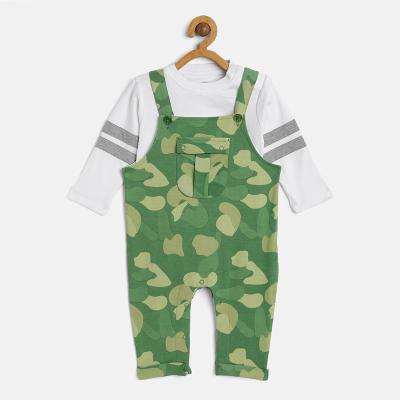 China Amazon Design Wholesaler Summer Casual Custom Button Cotton and Shorts Boys Jeans Front Green Print Set for sale