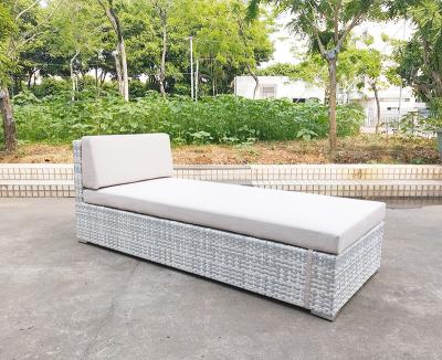 China Modern Outdoor Living Room PE Rattan Leisure Synthetic Wicker Patio Furniture Outdoor Sun Bed for sale