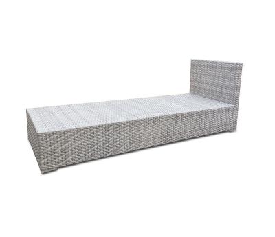 China Modern Outdoor Patio All Weather Garden Outdoor Rattan Furniture Wicker Frame Wicker Aluminum Daybed for sale